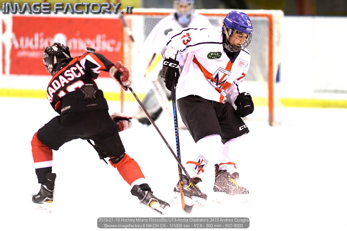2019-01-19 Hockey Milano RossoBlu U13-Aosta Gladiators 2419 Andrea Quaglia